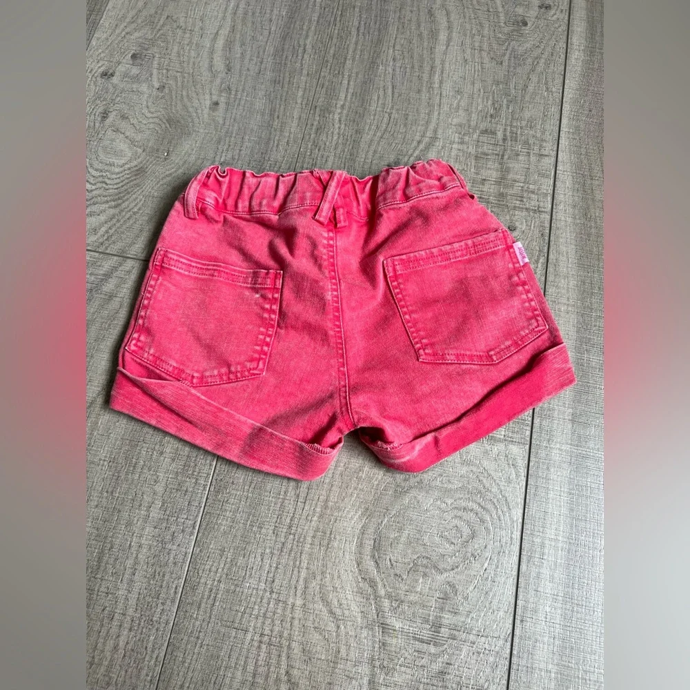 Munster Vibrant Pink Cotton Shorts With Flamingoes 4T